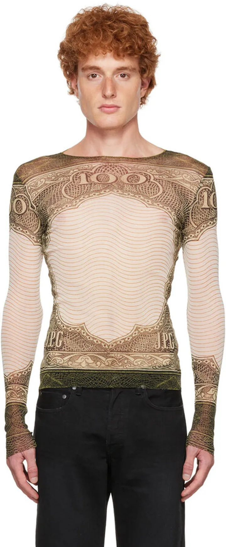 Jean Paul Gaultier Beige Cartouche T-shirt