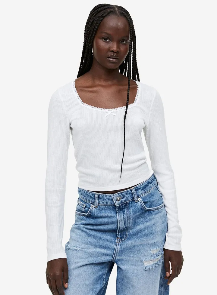 Ribbed Knitted Top