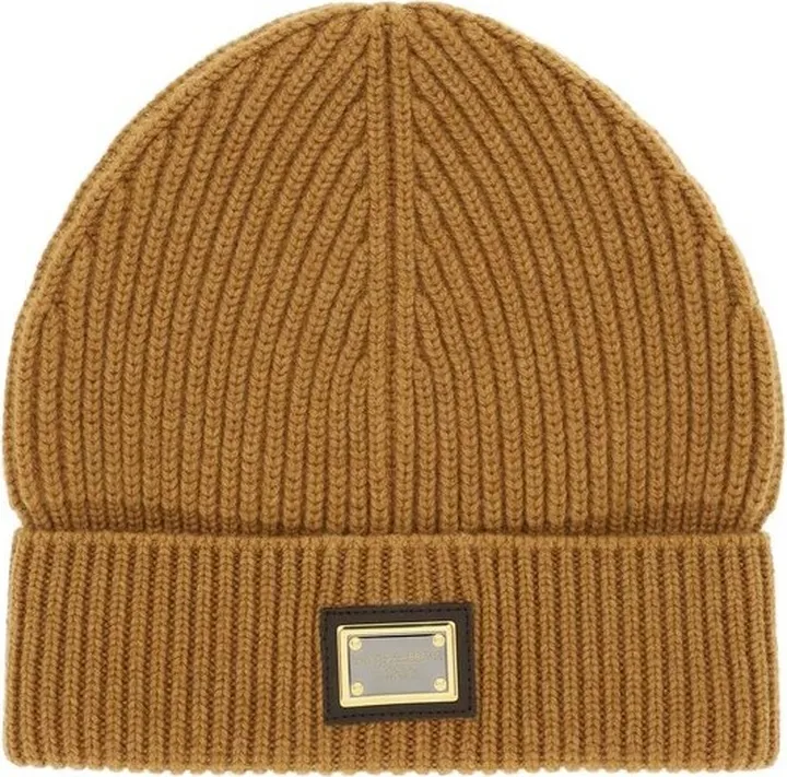 Dolce & Gabbana Logo-Plaque Knitted Beanie