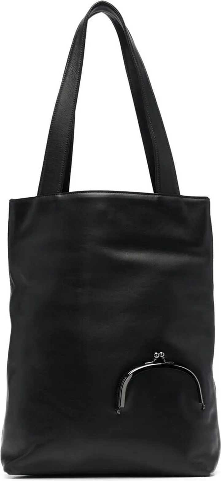 Clasp-Detail Tote Bag