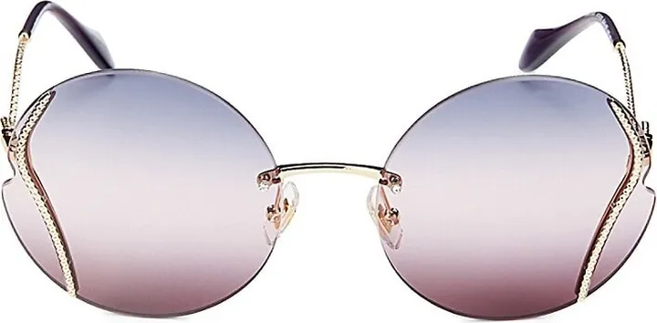 61MM Frameless Round Sunglasses