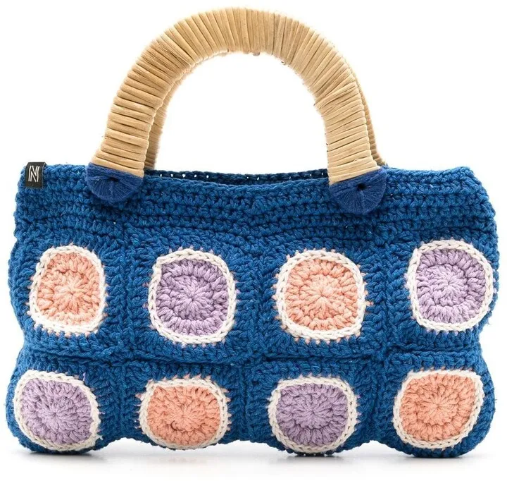 Talitha patchwork crochet tote bag