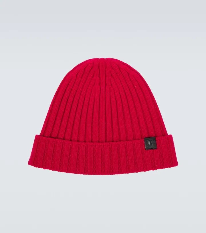 Ribbed-knit cashmere beanie