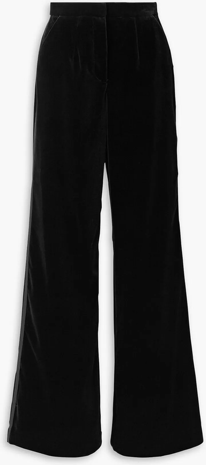 Juleen cotton-velvet wide-leg pants