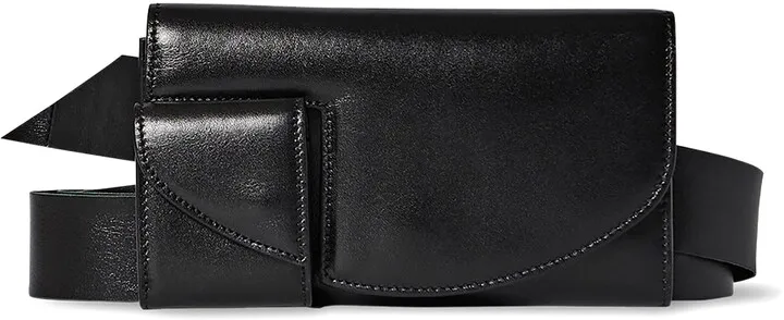 Horizontal Calfskin Leather Belt Bag