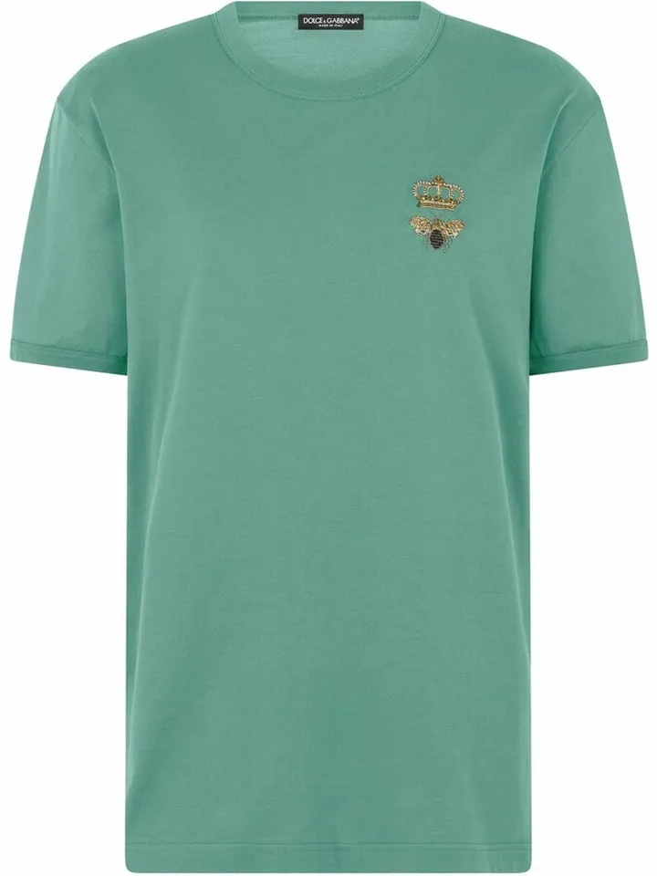 crown embroidered T-shirt