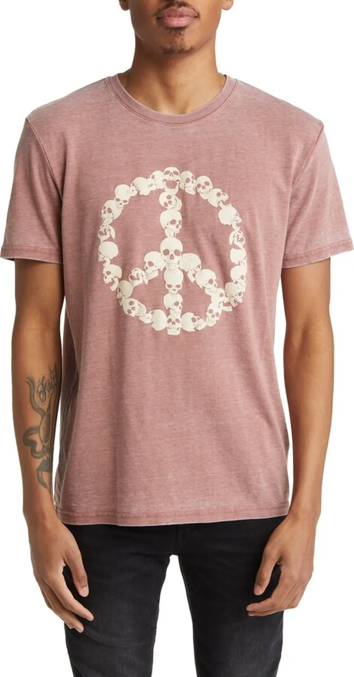 Peace Skull Graphic T-Shirt