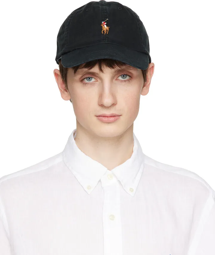 Polo Ralph Lauren Black Embroidered Cap