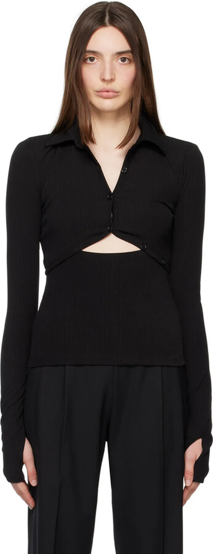 Helmut Lang Black Cardi Shirt