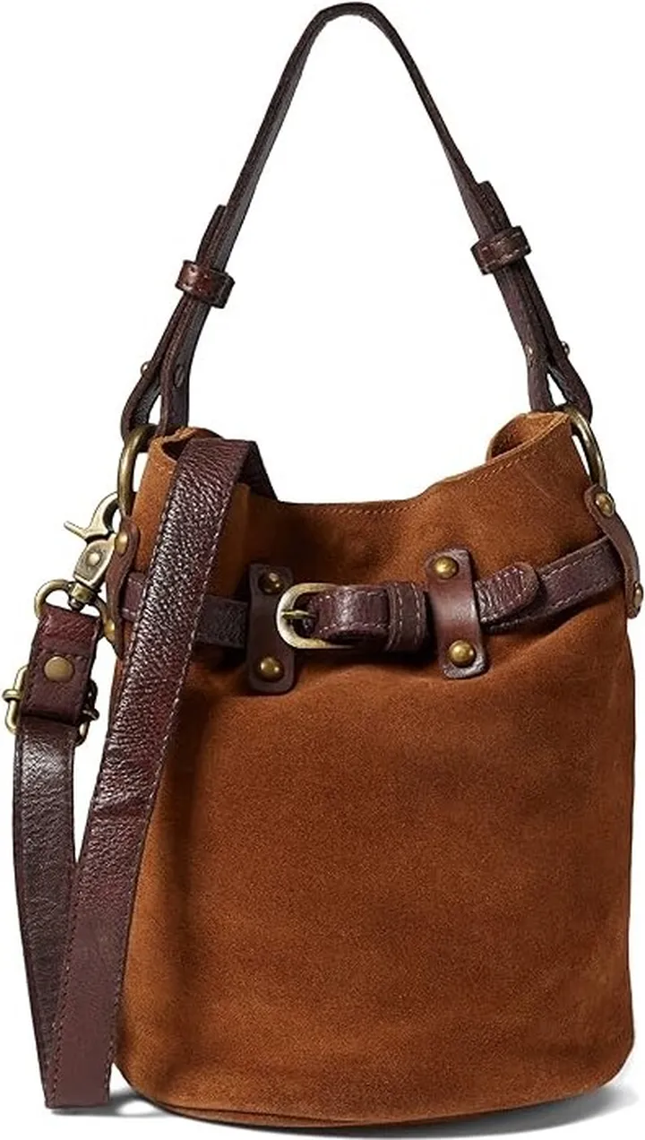 Free People Soren Suede Bucket (Sienna) Handbags