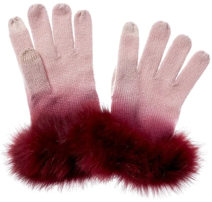 sofiacashmere Dip-Dye Cashmere Gloves