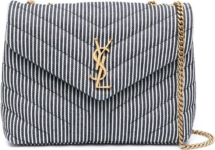 Loulou striped shoulder bag