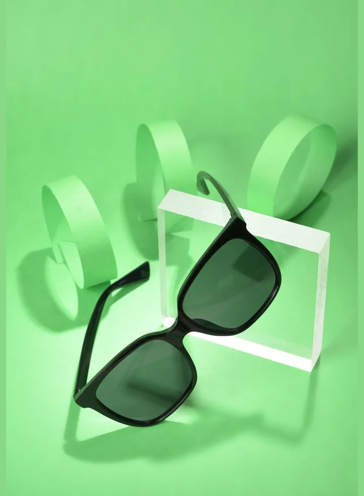 Women Black Lens Black Butterfly Sunglasses