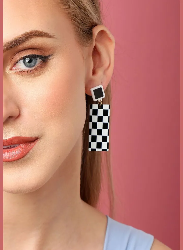 Gold Plated Party Designer Stone Drop Earring For Women