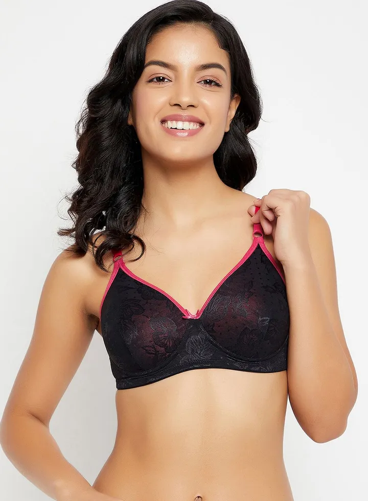 Padded Non-Wired Full Cup Bra - Lace