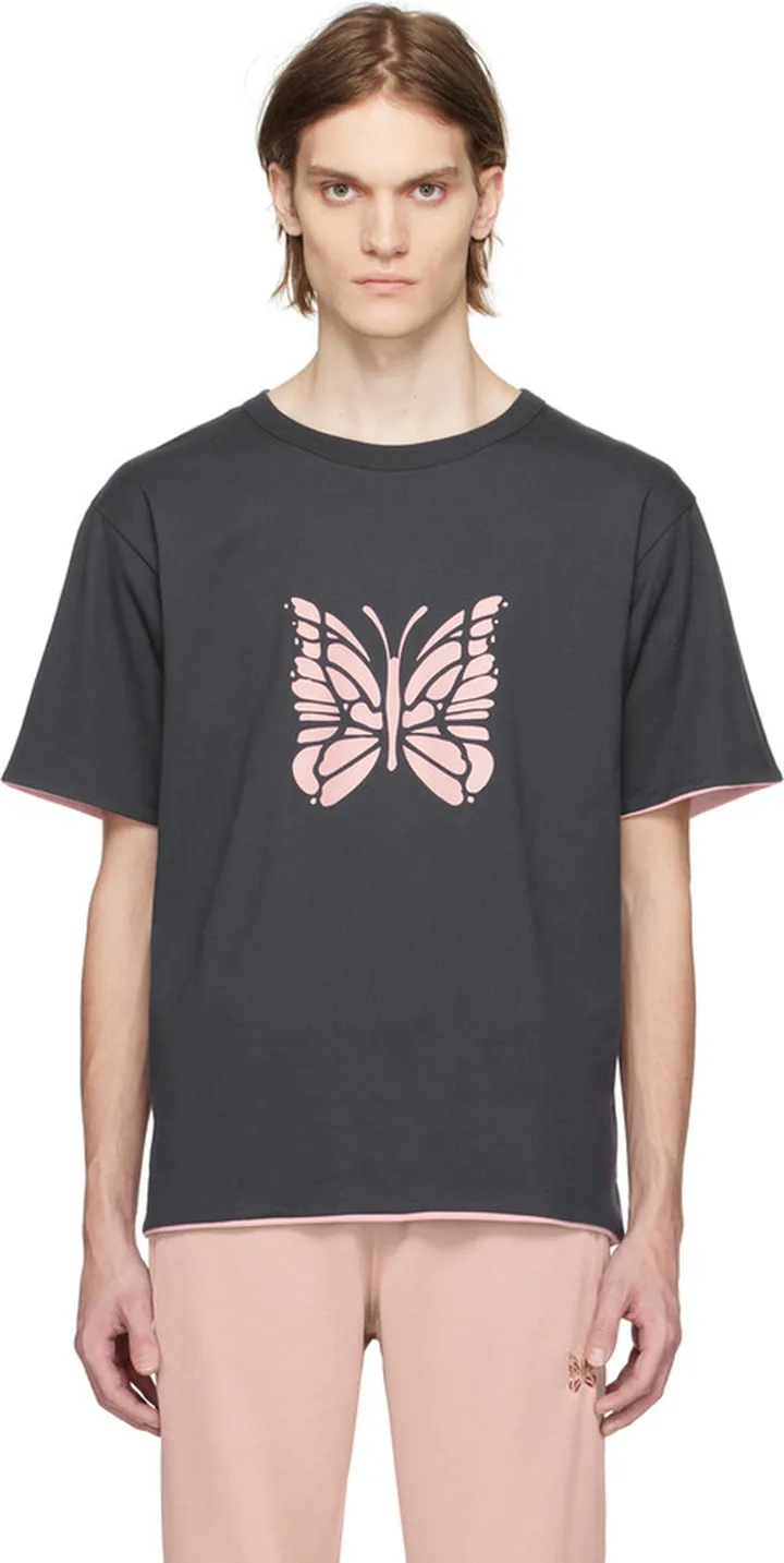 NEEDLES Gray Reversible T-Shirt