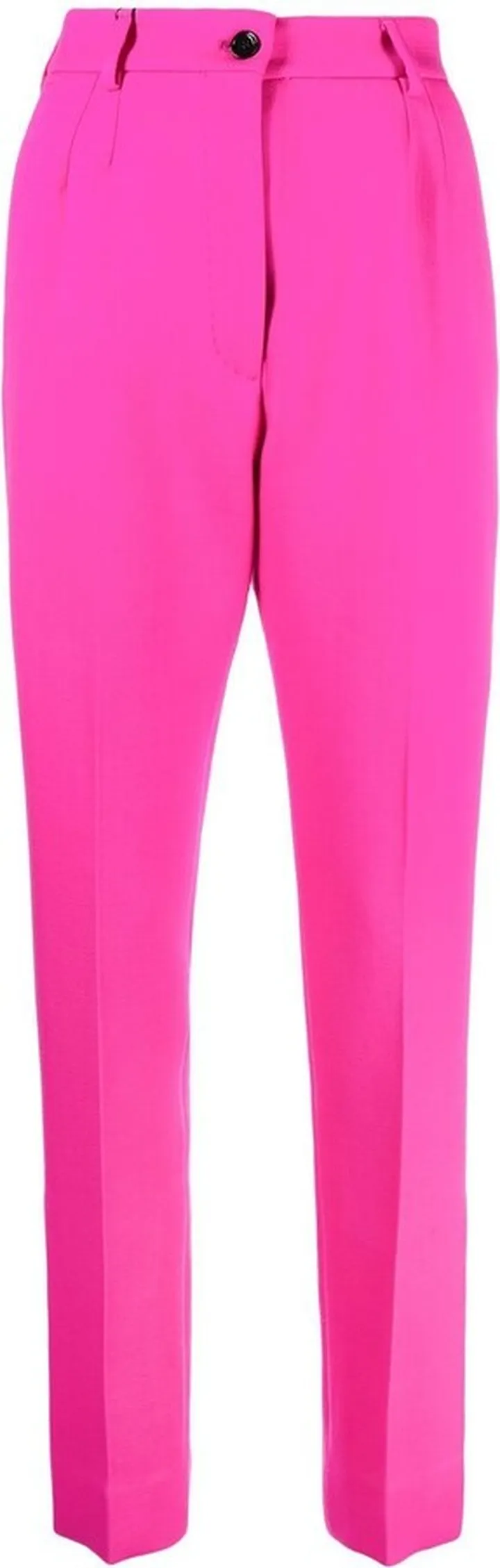 Slit-Detail High-Waisted Trousers