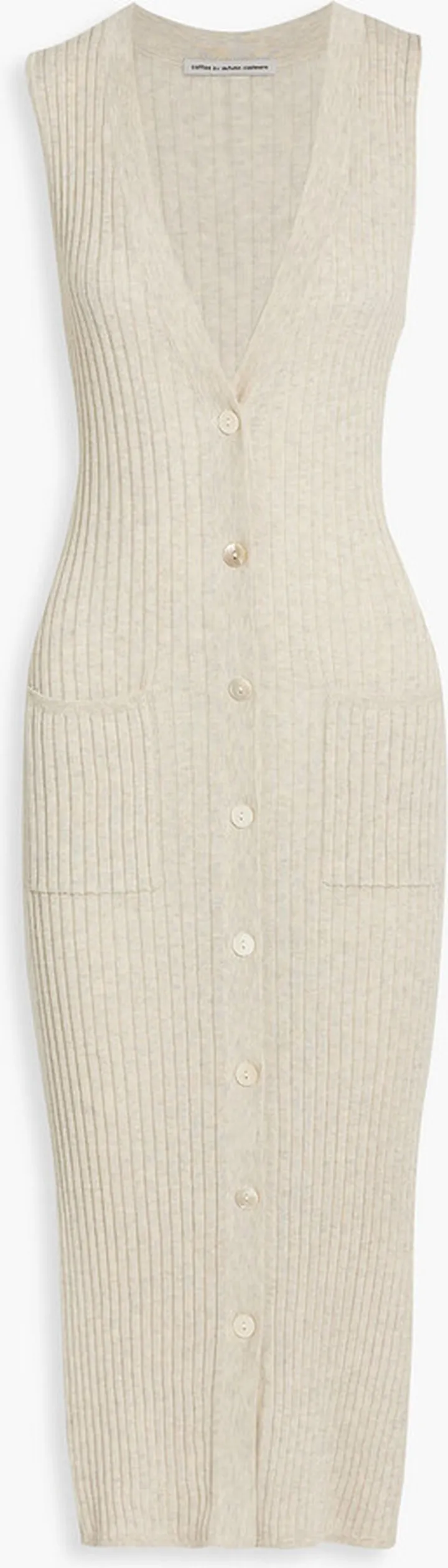 Ribbed cotton midi dress