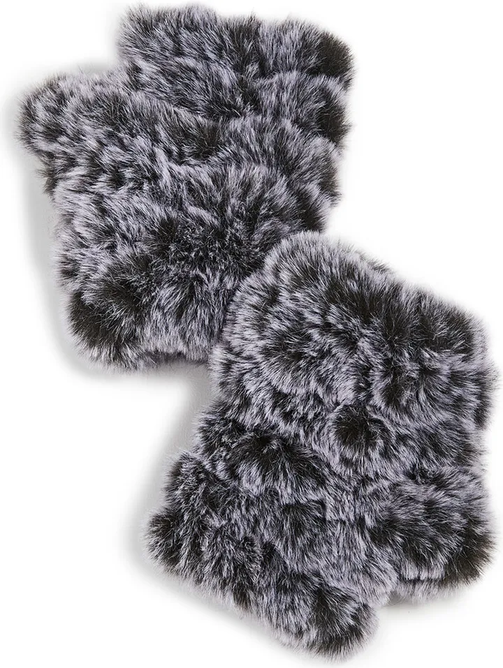 Jocelyn Snowtop Faux Fur Knitted Mandy Mittens