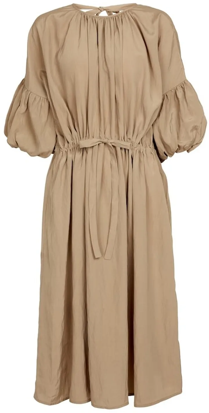 Riley ruched drawstring midi dress