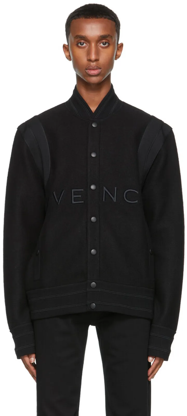 Givenchy Black Wool Bomber Jacket
