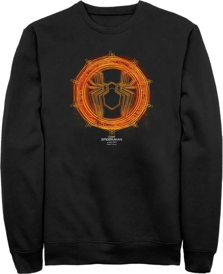 Men's Marvel Spider-Man: No Way Home Gold Spider Sweatshirt - Black - X Large