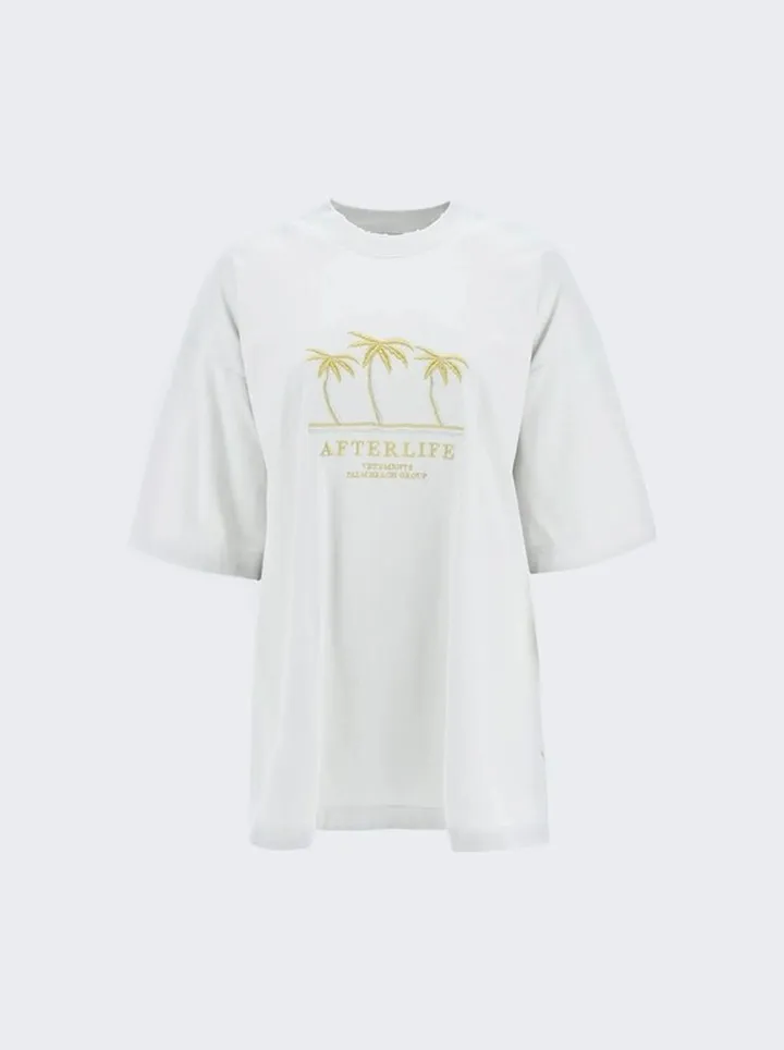 Embroidered Afterlife T-Shirt White