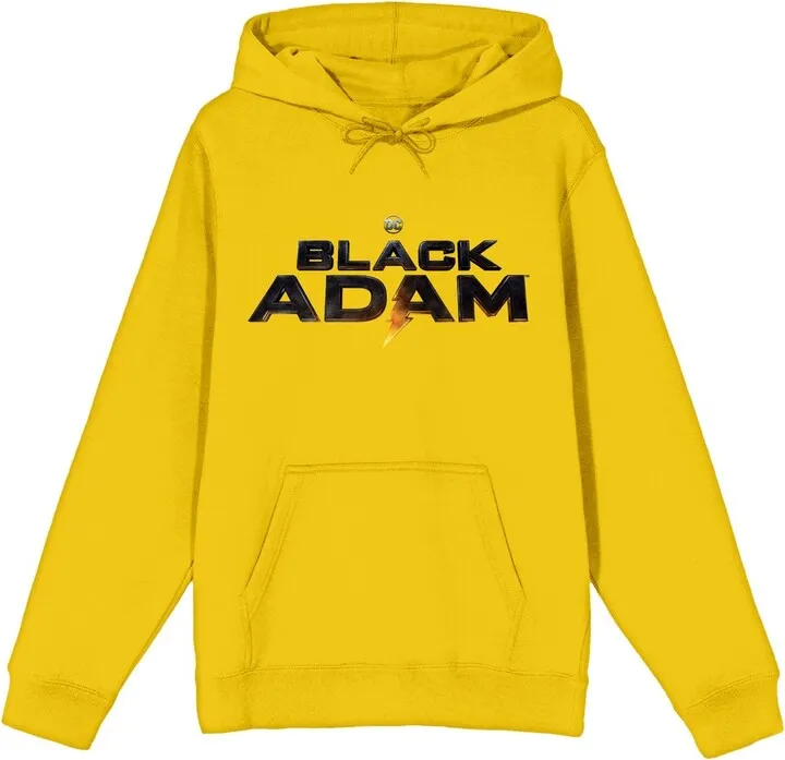 Black Adam Text Logo Men’s Yellow Sweatshirt-3XL