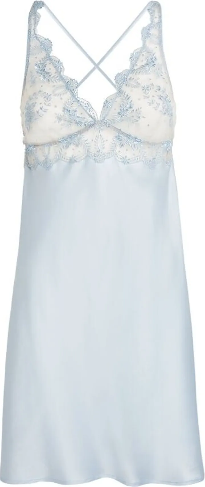 I.D. Sarrieri Silk Lace-Trim Chemise