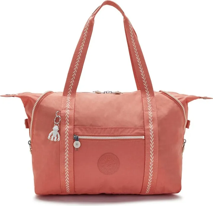 Kipling Art Medium Tote Bag Vintage Pink
