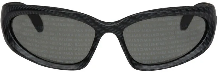 Balenciaga Black Oval Sunglasses