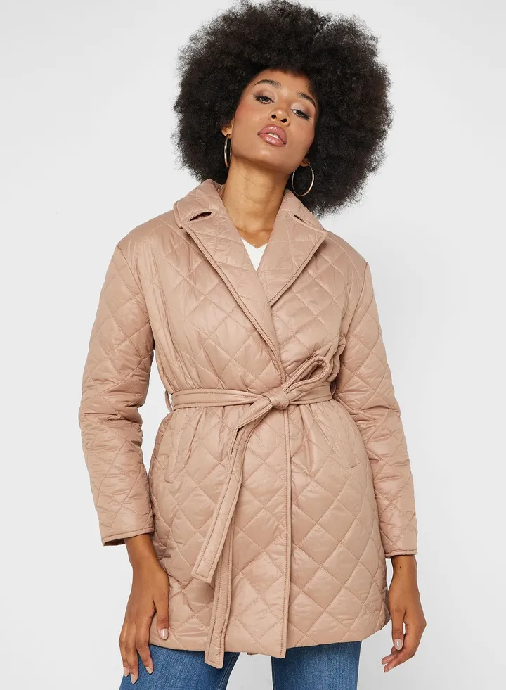 Belted Padded Coat