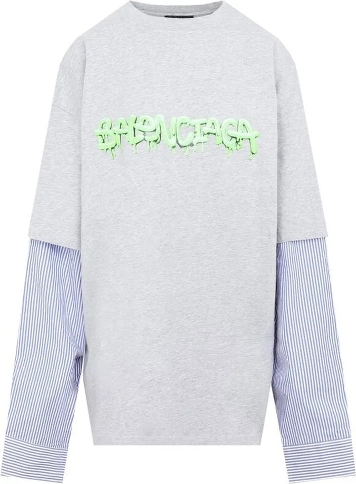 Balenciaga Slime Patched Sleeve T-Shirt