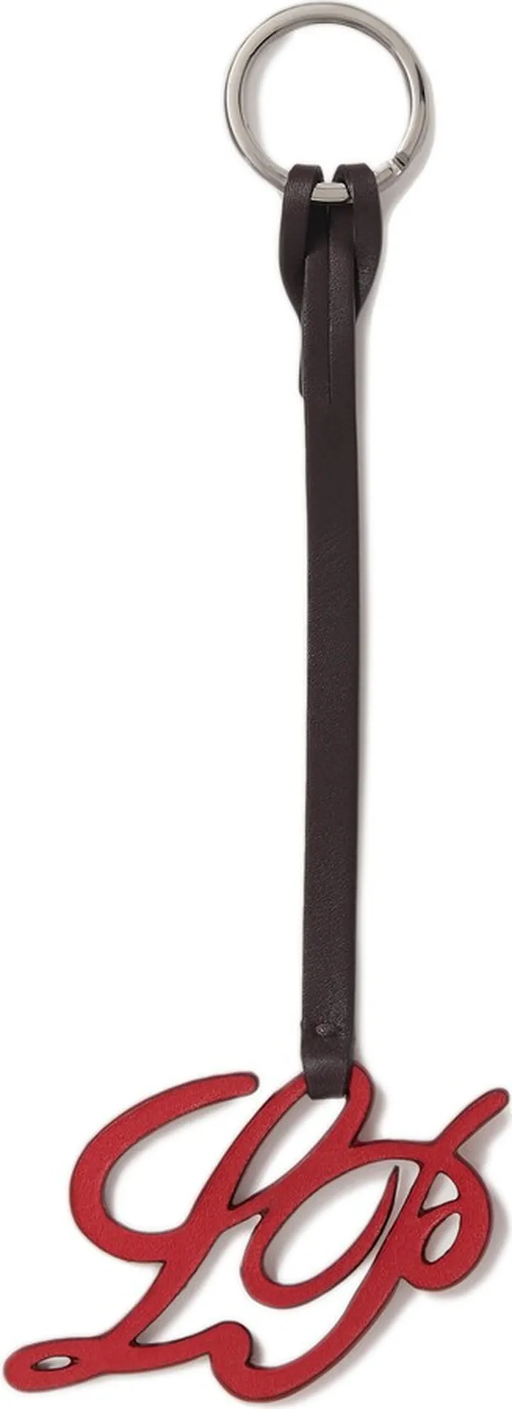 Logo Monogram Leather Bag Charm