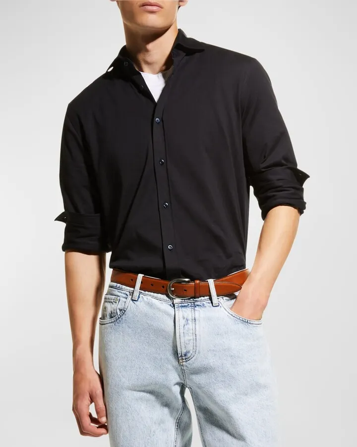 Men's Jersey Knit Sport Shirt