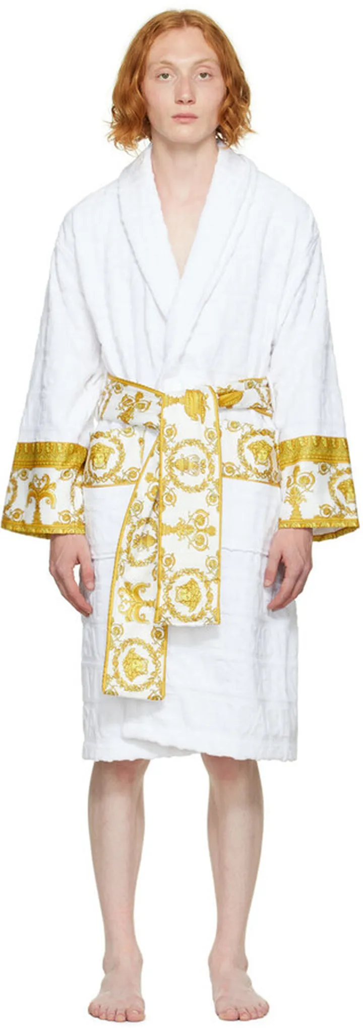 Versace White 'I Heart Baroque' Robe
