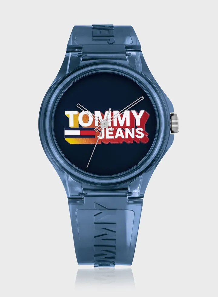 Navy Translucent Silicone Analog Watch