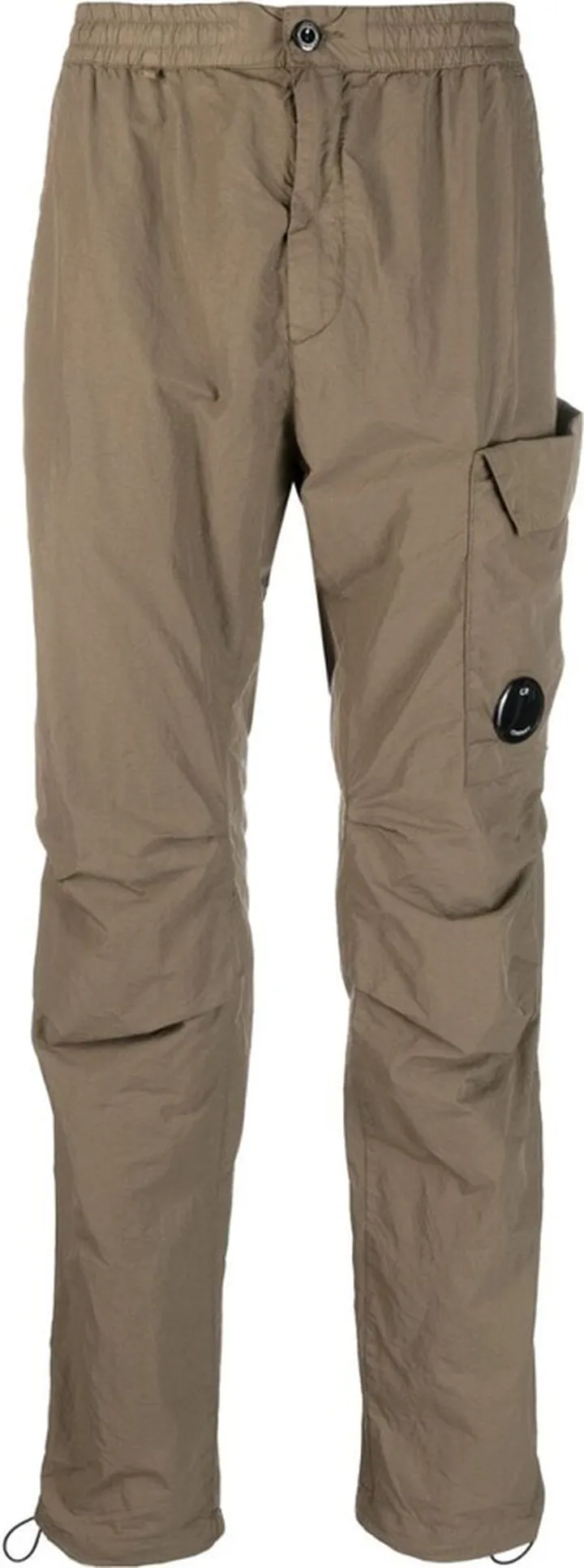 Lens-detail tapered trousers