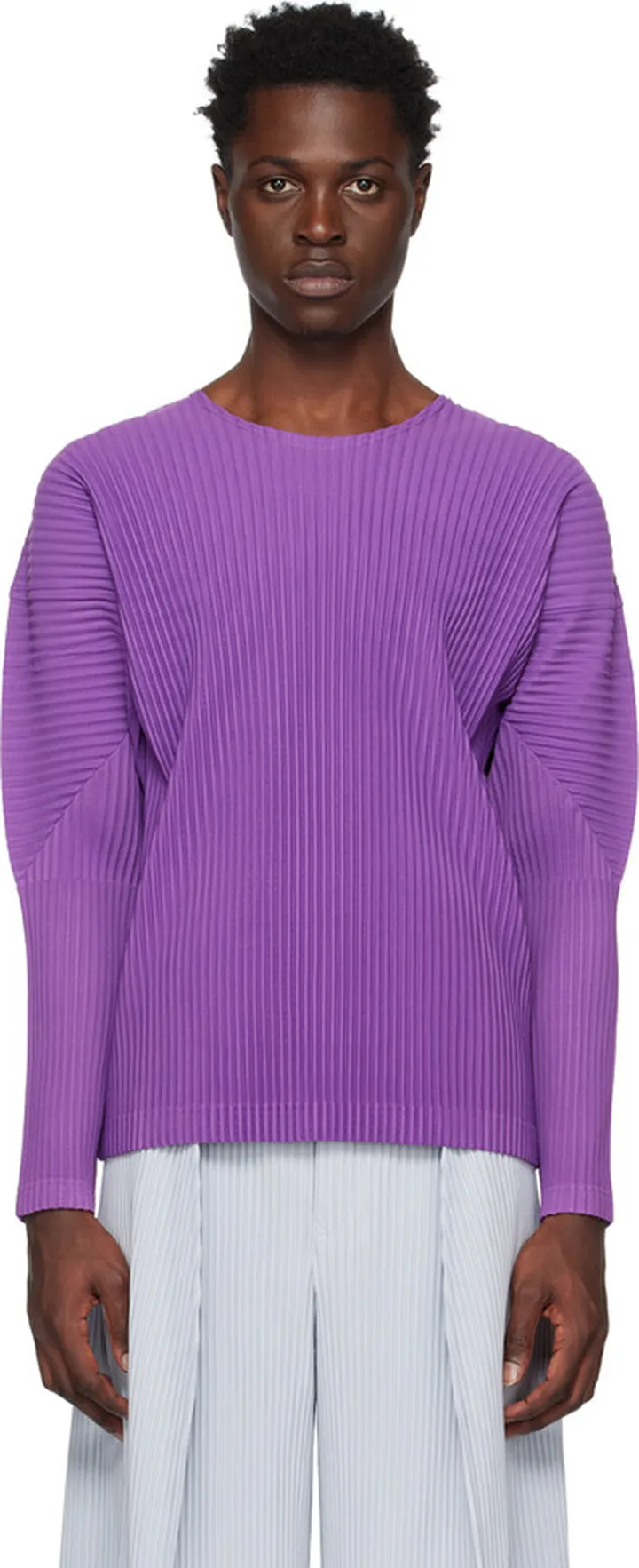 Homme Plissé Issey Miyake Purple Monthly Color January Long Sleeve T-Shirt