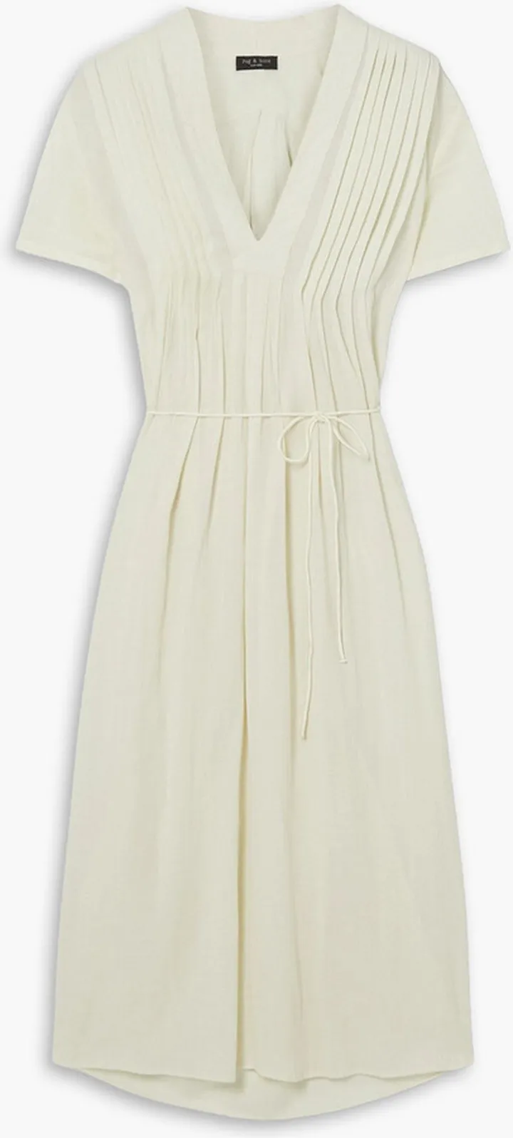 Sachi pintucked gauze midi dress