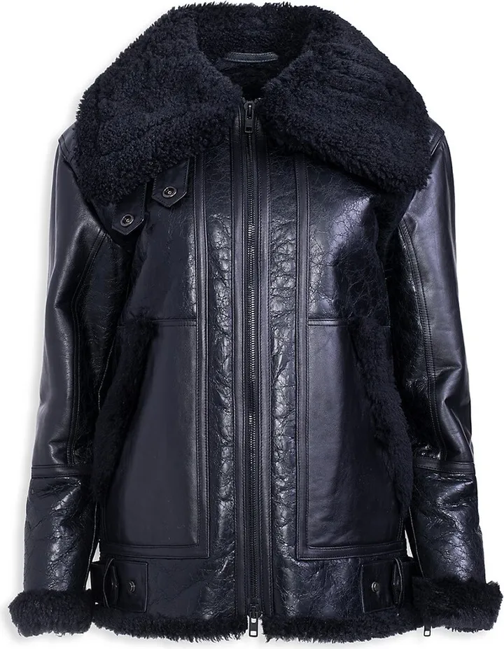 Shearling Zip Up Jacket