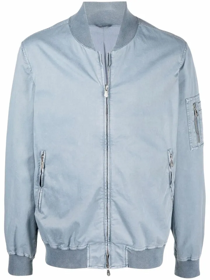 Zip-Pocket Bomber Jacket