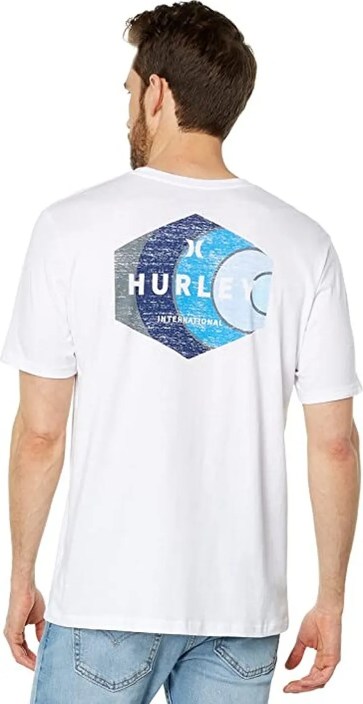 Hurley So Gnar Short Sleeve Tee (White) Men's Clothing