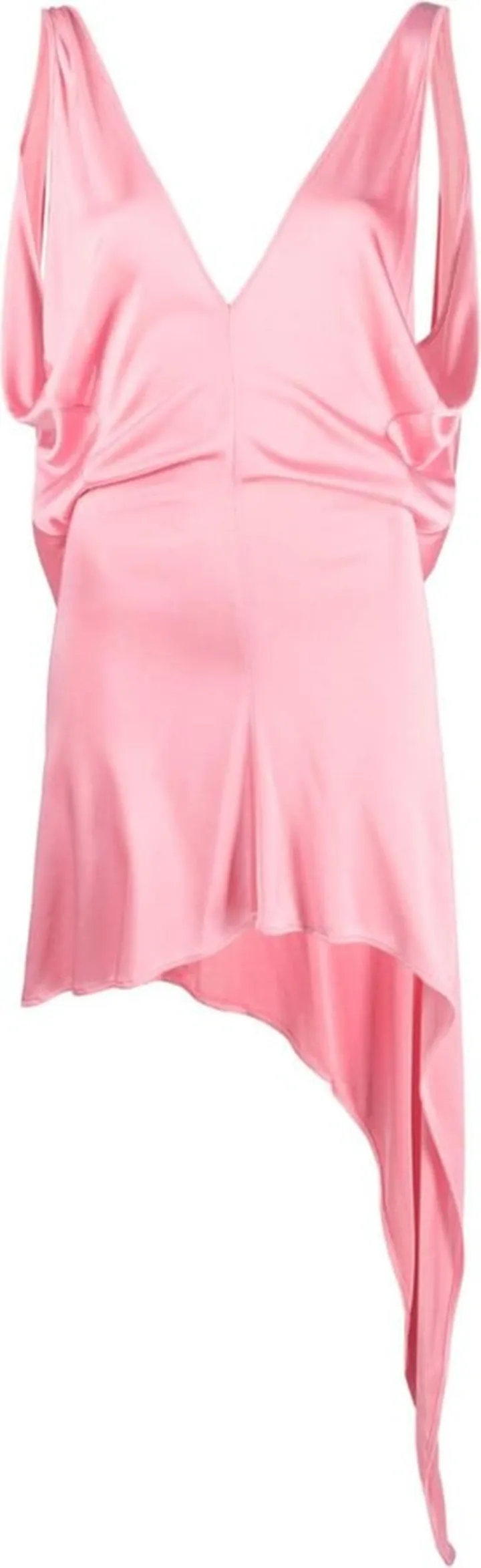 satin V-neck mini dress