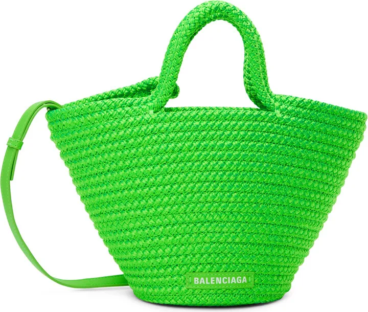 Balenciaga Green Small Ibiza Basket Tote