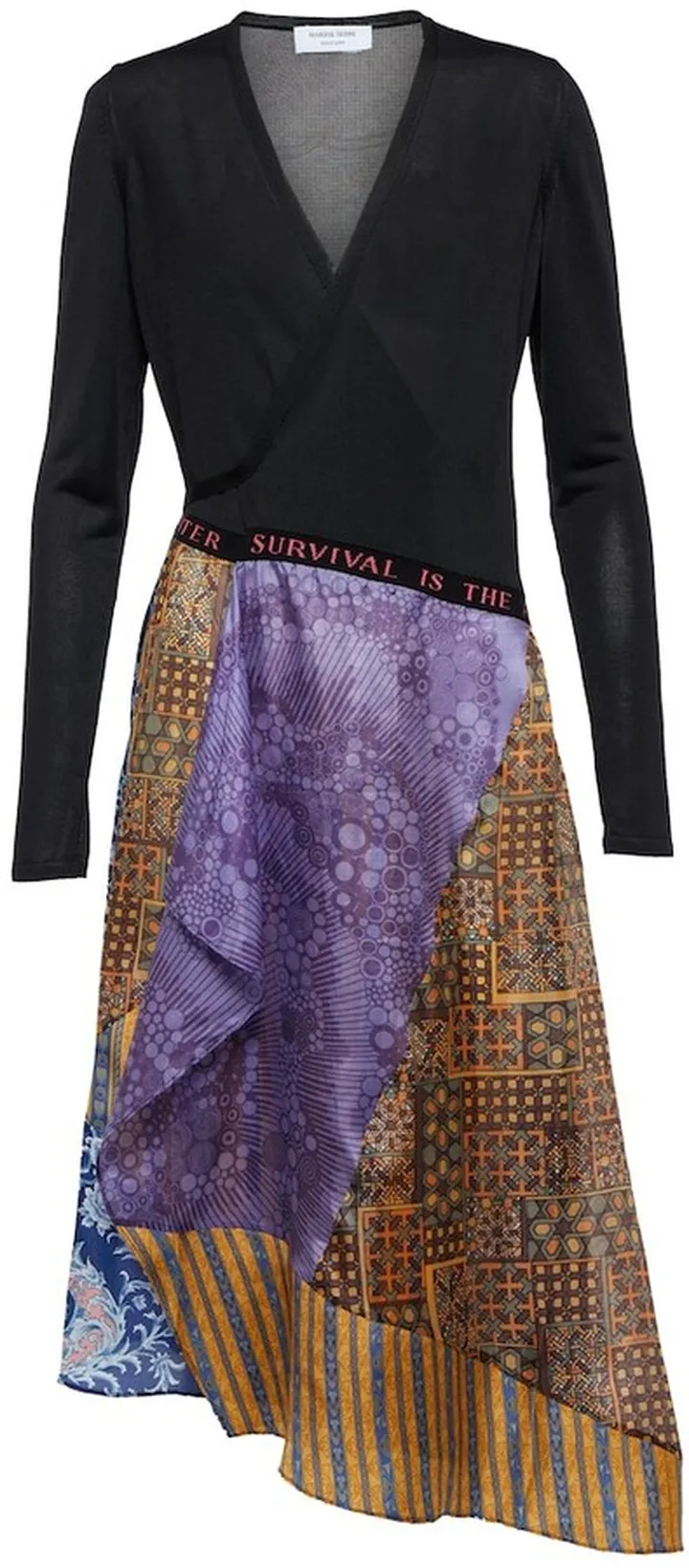 Silk Scarves Hybrid midi dress