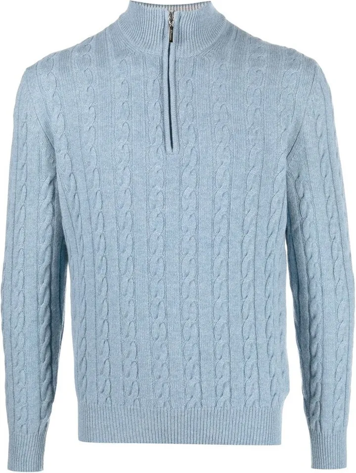 Cable-Knit Half-Zip Jumper