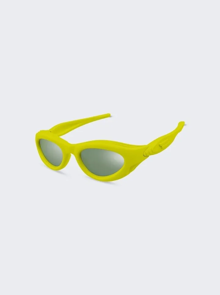 Rubber Effect Sunglasses Green