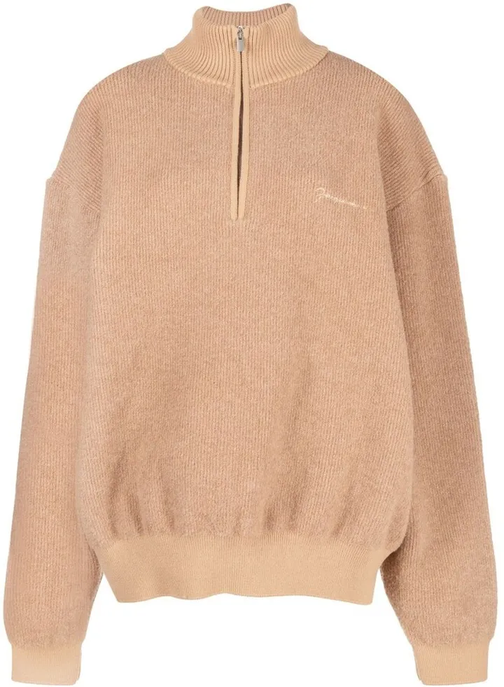 Half-Zip Roll-Neck Jumper