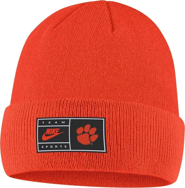 Men's Nike Orange Clemson Tigers Utility Cuffed Knit Hat